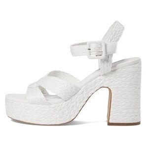NEW Steve Madden Carisma Woven Rope Platform Sandals in White Sz. 9